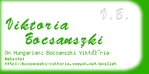 viktoria bocsanszki business card